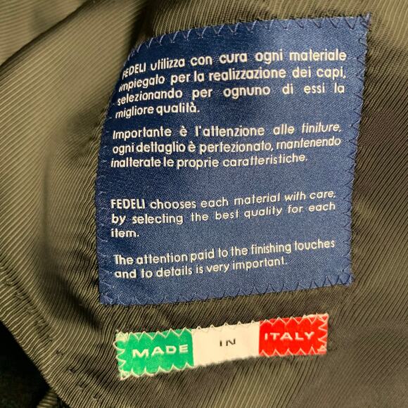 FEDELI Size 40 Grey Black Cashmere Single Breasted Pop Up Collar Coat - Picture 6 of 7